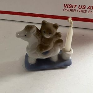 New Horse &Teddy Bear candle holder Small Ceramic Holder